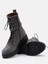 Antrasit Gri Hakiki Deri Bağcıklı Fermuarlı Kadın Bot 4