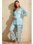Mdb Mdbshop Ip Askılı V Yaka Kadın Çiçek Desenli Yazlık Dantel Detaylı Hamile Pijama Takımı Sabahlık 1