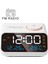 Fm Radyo Dijital Çalar Saat LED Ekranlı Masa Saati Sıcaklık Nem Göstergesi 2 USB Şarj Çıkışı Siyah,beyaz 1