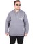 Büyük Beden Kapüşonlu Sweat Double Face Never 25706 Fume 2