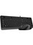 A4 Tech F1010 Kablolu USB Standart Gri Q Klavye Mouse 3