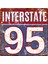 Amerikan Stil Interstate 95 Tabela – Retro Pas Görünümlü Dekoratif Alüminyum Levha 1