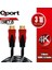 Qport Q-HDMI33 HDMI Kablo 3mt Ver 2.0 4K Altın Uçlu 1