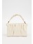 Rugan Büzgü Detaylı El ve Omuz Çantası 930074 Krem 2