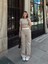 Bosel Crop Pantolon Biyeli Takım Bej 1