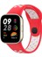 Xiaomi Redmi Watch 3 Spor Delikli Kordon - Kırmızı-Beyaz 1