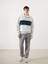 Yeni Sezon Dik Yaka Uzun Kollu Renk Bloklu Erkek Sweatshirt 2