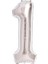 Ieg® 1 Rakam Folyo Balon Gümüş 40 Inç (4887) 1