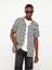 Yeni Sezon Regular Fit Kısa Kollu Desenli Viskon Erkek Gömlek 3