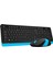 A4 Tech FG1010 Kablosuz Standart Mavi Q Klavye Mouse 3
