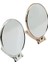 Ieg® Oval 6.5 İNÇ=16.5X13CM Makyaj Aynasi Çi̇ft Tarafli Bronz - Gümüş Pls.çerçeve Katlanir A 1
