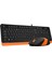 A4 Tech F1010 Kablolu USB Standart Turuncu Q Klavye+Mouse 3