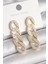 Pirinç Gold Renk Zirkon Taşlı Zincir Model Kadın Küpe - TJ-BKP10202 1