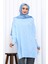 Bebe Mavi Bisiklet Yaka Soğuk Iplik Triko Tunik 1