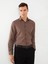Yeni Sezon Slim Fit Uzun Kollu Armürlü Erkek Gömlek 1