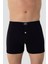 6'lı Paket Siyah Erkek Penye Havlu Bel Boxer %100 Pamuk 3