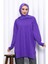 Mor Bisiklet Yaka Soğuk İplik Triko Tunik 1