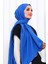 Saks Mavi Pamuklu Caz Şal 2