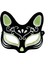 Ieg® Siyah Renk Süet Kaplama Üzeri Gümüş Yeşil Simli Kedi Maskesi 17X14 cm (4887) 1
