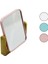 Ieg® DİKDÖRTGEN=20.5X15.5CM Ahşap Bambu Ayakli Makyaj Aynasi Çi̇ft Tarafli Renkli̇ Plasti̇k Çerçeve (4 1