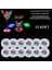 Renkli LED Işıklı Bardak Altlığı - Dekoratif (12 Adet, Pilli) (5358) 1