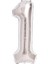 1 Rakam Folyo Balon Gümüş 40 Inç (5358) 1