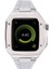 Apple Watch 44MM Metal Petek Kasalı Kordon - Gümüş 1