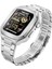 Apple Watch 44MM Metal Petek Kasalı Kordon - Gümüş 2