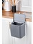 15 Lt Mutfak Tezgah Üstü ve Dolap Askılı Çöp Kovası Gri 4