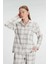 Anıl Kare Desenli Pamuklu Gömlek Pijama Takımı 2