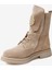 Kadın Bej Hakiki Deri Military Bot 3K2DB32820S 7