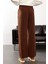 Kahverengi Beli Lastikli Kırışmaz Rahat Pantolon 70858 6
