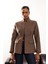 Kahverengi Yün Dokulu Binici Blazer Ceket 358002 4