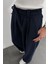 Lacivert Beli Lastikli Kumaş Pantolon 2006 5