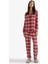 Regular Fit Flanel Kareli Uzun Kollu Pijama Üstü-Fall in Love F3676AX25WN 2
