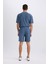 Regular Fit Düz Paça Şort D9493AX25SM 6