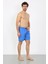Giyim Erkek Fermuar Cepli Deniz Şortu Saks 2