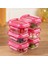 4374 6lı Sızdırmaz Kilit Kapaklı Yiyecek Erzak Saklama Kabı Seti - Cam Saklama Kabı - 150ML Pembe 2