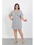 Giyim Büyük Beden Penye Düğmeli Gri Tunik Gecelik 2