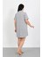 Giyim Büyük Beden Penye Düğmeli Gri Tunik Gecelik 3