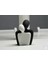 Minimalist Siyah Beyaz Sarılma Heykeli Dekoratif Obje | Çift Figürü 1