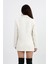 Yakası Püsküllü Düğmeli Tüvit Blazer Ceket - Ekru 7