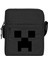 Mine-Craft Creeper Face Omuz Çantası Fermuarlı Siyah Renk 1