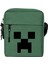 Mine-Craft Creeper Face Omuz Çantası Fermuarlı Yeşil Renk 1