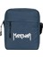 Manowar Logo Classic 2 Omuz Çantası Fermuarlı Lacivert Renk 1