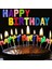 Rengarenk Happy Birthday Yazılabilen Doğum Günü Mumu 10