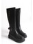 Siyah Deri Kadın Çizme Postal Kaymaz Taban Fermuarlı Emy 7