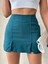 Xmpdby Çift Yırtmaçlı Atlas Şort Etek Petrol Yeşili S240364 (Beden: S) 1
