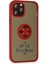 Ieg iPhone 12 Pro Kılıf Montreal Yüzüklü Silikon Kapak - Kırmızı 2