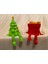 2'li Mini Yeni Yıl Ağacı ve Hediye Kutusu Eklemli Hareketli Köşe Süsü Hediyelik 2
